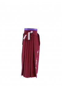 卒業式袴単品レンタル[ブランド・刺繍]赤紫に桜とサクランボ刺繍[身長158-162cm]No.525