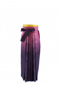 卒業式袴単品レンタル[無地風]ピンク×紫ぼかしにハートの地柄[身長153-157cm]No.610