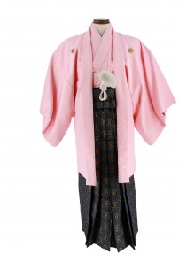 紋付袴No.111|ピンク色　菱形模様
対応身長 / 175-180cm前後
