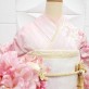 【カネマタお題コーデ】ピンクのLIZLISA着物で『ふんわり桃パフェ』コーデ