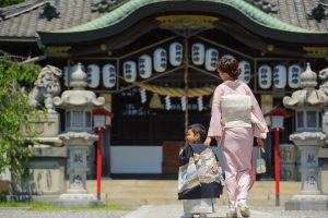 愛知県の住吉神社で七五三前撮りロケーション撮影