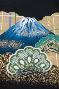 富士山と松が描かれた七五三３歳男の子用着物