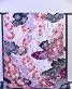 参列振袖[絞り風][古典]白×黒・赤の桜[身長179cmまで]No.918