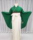 卒業式袴レンタルNo.459[シンプル]緑・花の丸ワンポイント刺繍