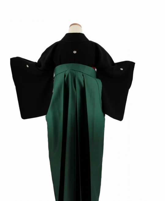 卒業式袴レンタル用喪服[宝塚風]黒の紋付き