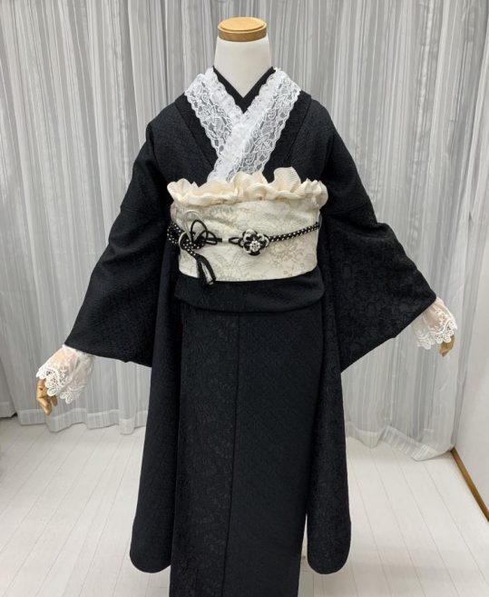 参列振袖【ゴシック】[レース]黒の無地[身長168cmまで]No.1032