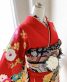 成人式振袖[KANSAI][レトロモダン]赤に菊と扇[身長162cmまで]No.740