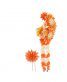 髪飾り | オレンジの花飾り 成人式・卒業式用