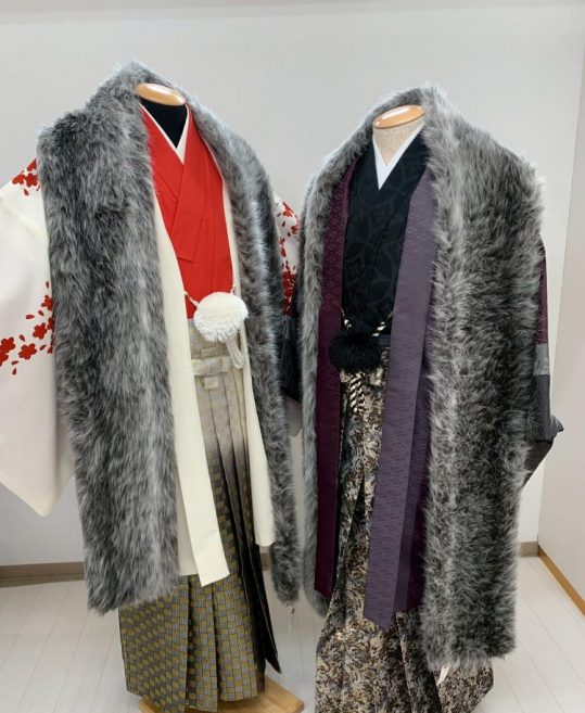 紋付袴レンタル・成人式・結婚式・卒業式|暗い赤紫　松と龍[身長170-175cm対応]No.320