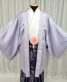 男性用袴単品レンタル(成人式・結婚式・卒業式)花紫・銀の鱗文様と龍[身長180cm対応]No.214