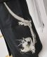 男性用袴単品レンタル(成人式・結婚式・卒業式)【7Lサイズ】黒・龍刺繍[身長190cm]No.242