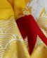 結婚式の大振袖・引き振袖・花嫁用振袖|黄色地に松竹梅の刺繍 No.25