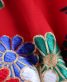 結婚式の大振袖・引き振袖・花嫁用振袖|赤地に鶴と菊の刺繍 No.52