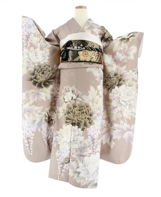 売約済み 帯飾り〈菊〉ピンクbeige✕薄ピンクbeige わかり 