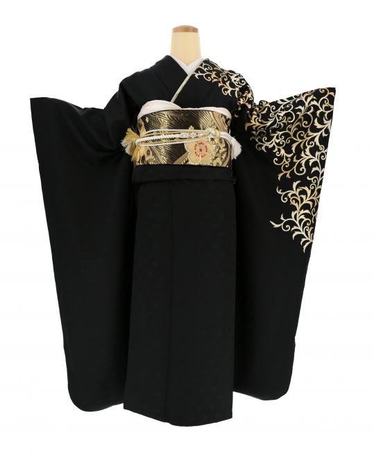 値下げ J79 振袖用長襦袢 扇に波模様 （仮絵羽＊ 振袖 7歳七五三  