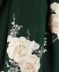 成人式振袖[シンプル]深緑に大きな白の八重梅[身長177cmまで]No.1086