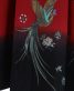 参列振袖[シンプル古典][個性的]赤×黒に椿と鳳凰[身長162cmまで]No.410