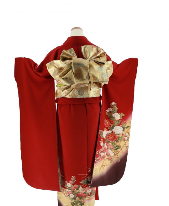 逸品 現代古典 王道の赤 振袖 長襦袢 2点セット - 着物・浴衣