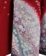 参列振袖[辻が花][古典]赤×紫・おぼろ絞りの桜[身長168cmまで]No.597