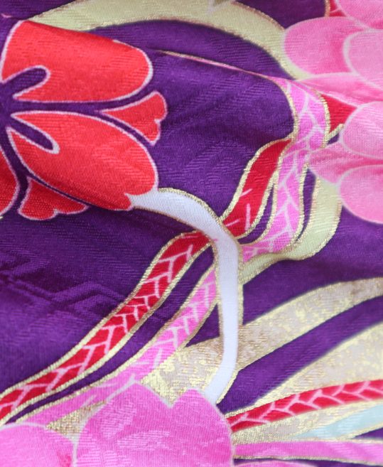 成人式振袖[KANSAI][レトロモダン]紫に桜と牡丹[身長174cmまで]No.771