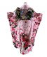 成人式振袖[CECIL McBEE][ガーリー]ピンクに黒バラ[身長157cmまで]No.879