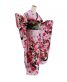 成人式振袖[CECIL McBEE][ガーリー]ピンクに黒バラ[身長157cmまで]No.879