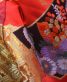 結婚式の色打掛・花嫁用着物|赤地に鶴と束ね熨斗柄 No.177