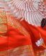 結婚式の色打掛・花嫁用着物|赤に金の梅と松地に鶴刺繍 No.218