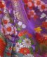 結婚式の色打掛・花嫁用着物|オレンジ×紫のグラデ地に花と鶴・十二単風 No.225