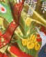 結婚式の色打掛・花嫁用着物|黒×黄土色地に鳳凰と花の刺繍 No.232