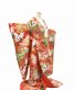 結婚式の色打掛・花嫁用着物|赤地に鶴と梅の刺繍 No.267