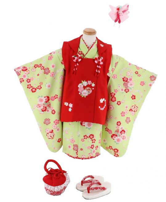 SALE！！七五三3歳　被布セット　花夢ニ | [あめてまり] 被布セット 七五三 3歳 女の子 被布コート 京都