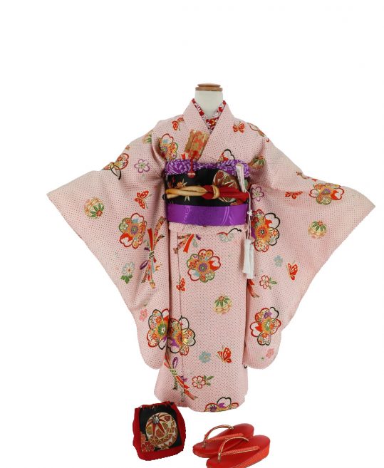 古典/正絹 七五三 七歳 鹿の子絞り 総本絞り 季節・年中行事 - 七五三