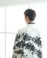 紋付袴レンタル・成人式・結婚式・卒業式|白に黒桜[身長169cm対応]No.308