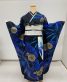 成人式振袖[横田真悠]黒に背面白・青の松竹波、金の梅[身長162cmまで]No.937