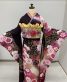 参列振袖【Lサイズ】[ゴージャス]紫にピンクの花[身長174cmまで]No.733