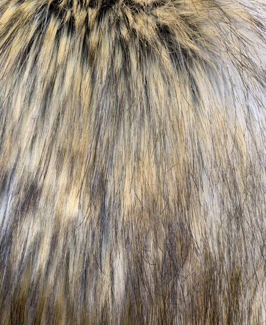 【成人式】紋付羽織袴用ロングファーコート・茶ベージュ