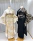 参列振袖[和田光正]黒の無地に金彩の唐草文様[身長169cmまで]No.1046