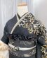 参列振袖[和田光正]黒の無地に金彩の唐草文様[身長169cmまで]No.1046