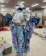 成人式振袖[ゴージャス]水色×紫・バラとレースに蝶[身長164cmまで]No.711