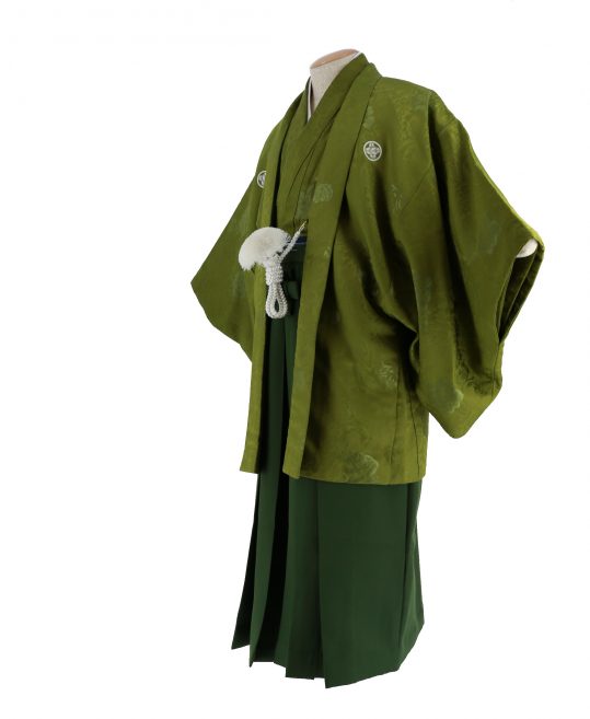 紋付袴No.100|抹茶色　バラ刺繍対応身長 / 165-170cm前後
