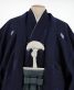 紋付袴レンタル・成人式・結婚式・卒業式|紺色　バラ模様[身長165-170cm対応]No.102