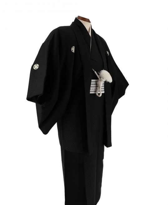 紋付袴No.116|黒色　うるし対応身長 / 175cm前後