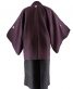 紋付袴No.120|紫色　菱形に唐草刺繍、ドット模様
対応身長 / 160cm前後