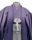 紋付袴No.143|藤色から濃紫色へぼかし　市松模様対応身長 / 160cm前後