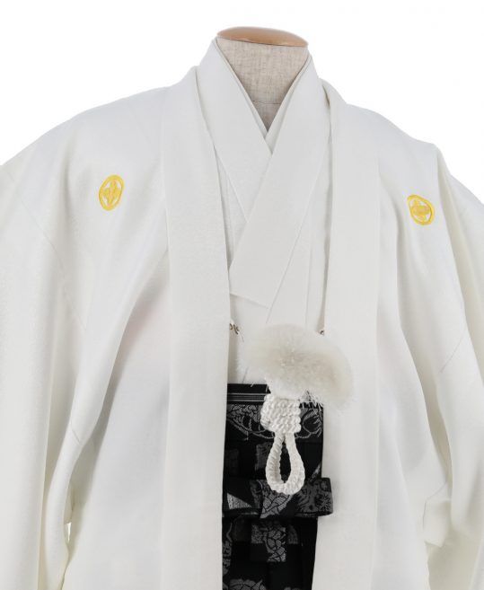 紋付袴No.152|白色　ヒョウ柄　龍刺繍
対応身長 / 170-175cm前後
