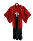 紋付袴レンタル・成人式・結婚式・卒業式|赤色　向い鶴菱模様[身長160cm対応]No.238
