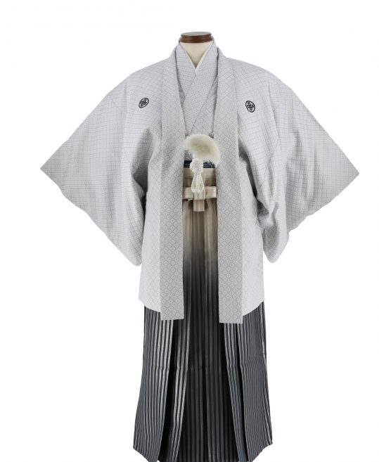 紋付袴レンタル・成人式・結婚式・卒業式|白色　刺子[身長170cm対応]No.23