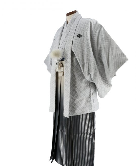 紋付袴レンタル・成人式・結婚式・卒業式|白色　刺子[身長170cm対応]No.23