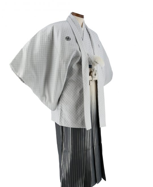 紋付袴レンタル・成人式・結婚式・卒業式|白色　刺子[身長170cm対応]No.23